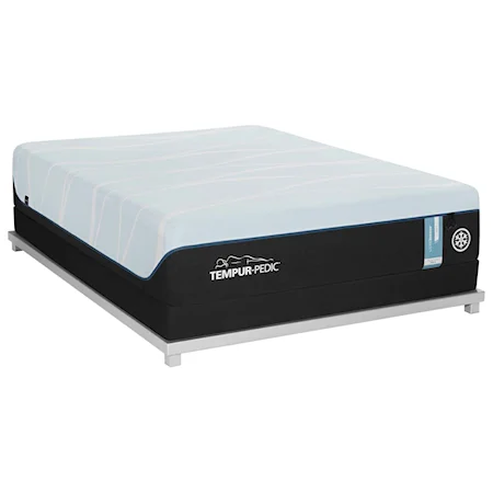 Twin XL TEMPUR-LUXEbreeze°™ Soft Mattress and Tempur-Flat High Profile Foundation